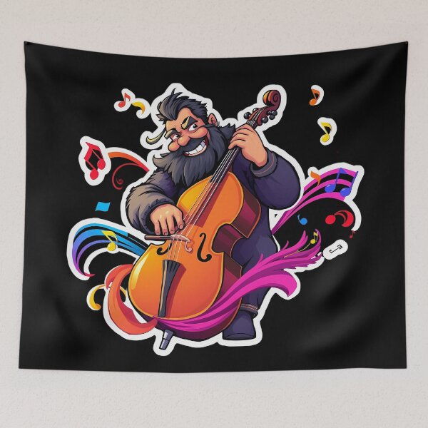 Item preview, The Groove of the Giant Jazz Double Bass designed and sold by Artbellachi.