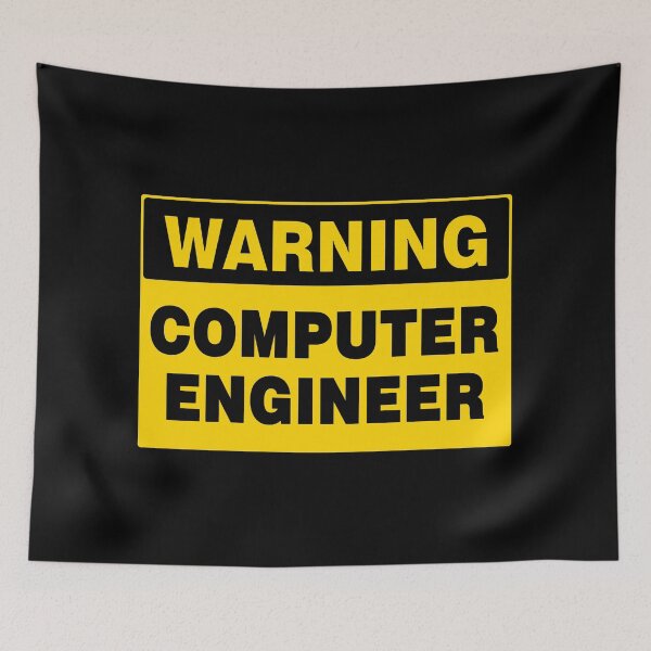 Item preview, WARNING SIGN, COMPUTER ENGINEER, INDUSTRIAL SIGNAGE, FUNNY designed and sold by AASparksDesigns.