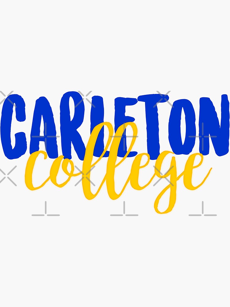 "Carleton College" Sticker for Sale by mgstein Redbubble