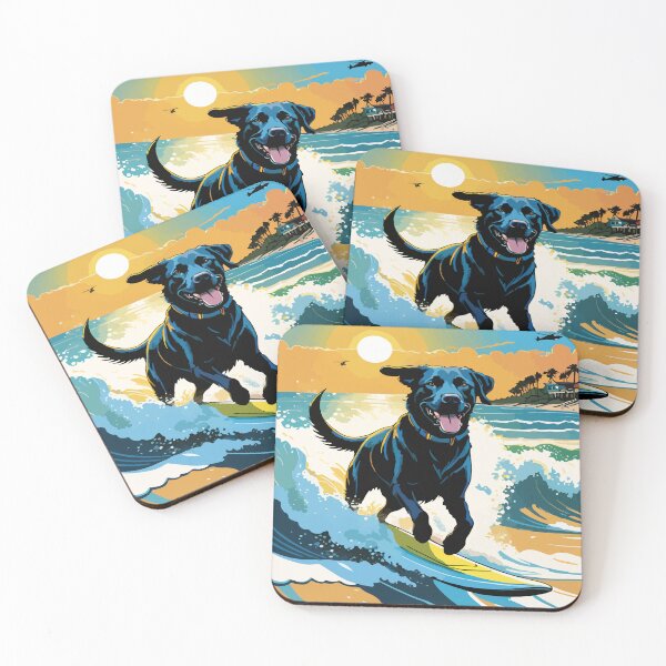 Item preview, Labrador shows off his surfing skills. designed and sold by Whose-sweat.