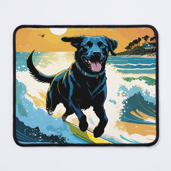 Item preview, Labrador shows off his surfing skills. designed and sold by Whose-sweat.