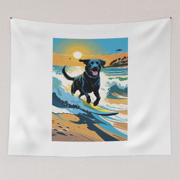 Item preview, Labrador shows off his surfing skills. designed and sold by Whose-sweat.