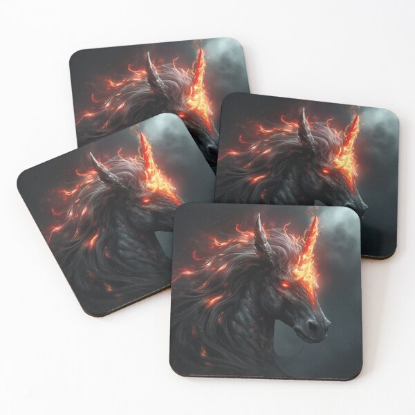 Item preview, Killian the Black Unicorn designed and sold by Crysta-Healing.