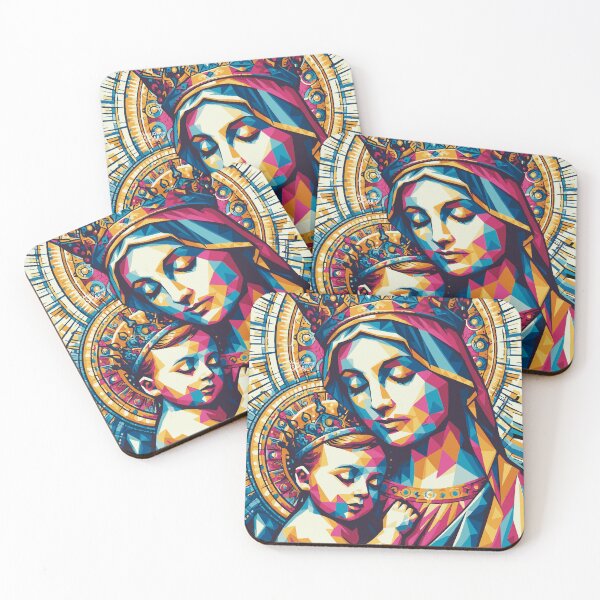 Item preview, Virgin Mary and Jesus | Mother Mary and Jesus POP ART designed and sold by MercadoIsmaily.