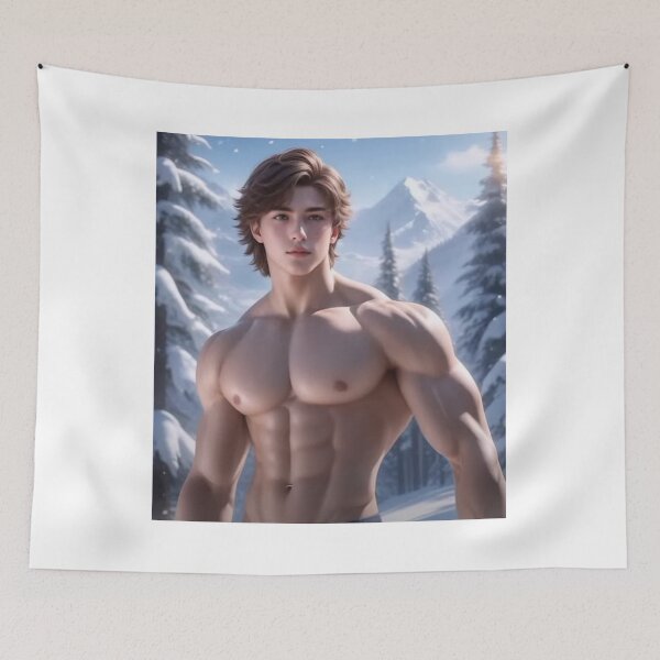 Item preview, muscle boys Teen bodybuilder physique art winter  designed and sold by zambalala.