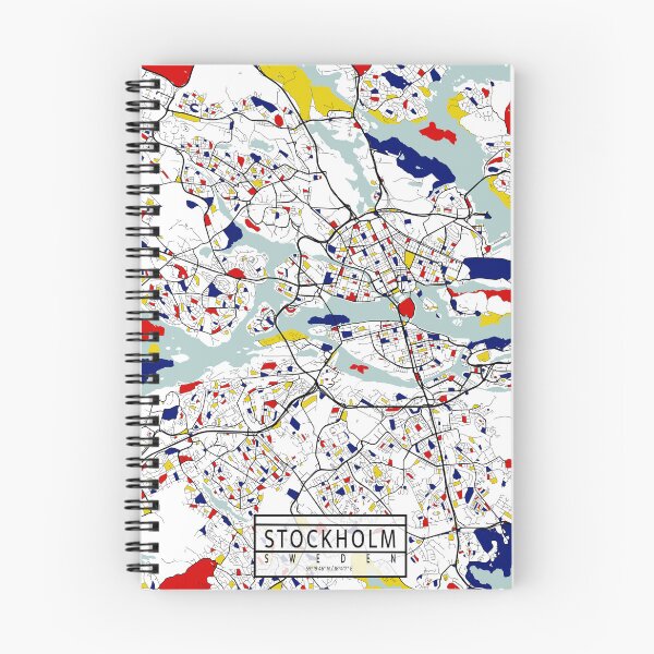 Item preview, Mapa de la ciudad de Estocolmo de Suecia - Mondrian designed and sold by deMAP.