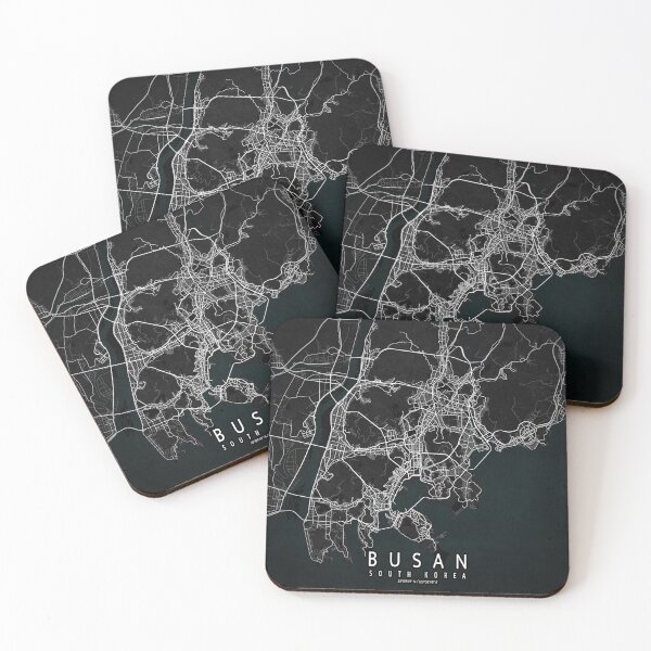 Item preview, Busan City Map of South Korea - Dark designed and sold by deMAP.