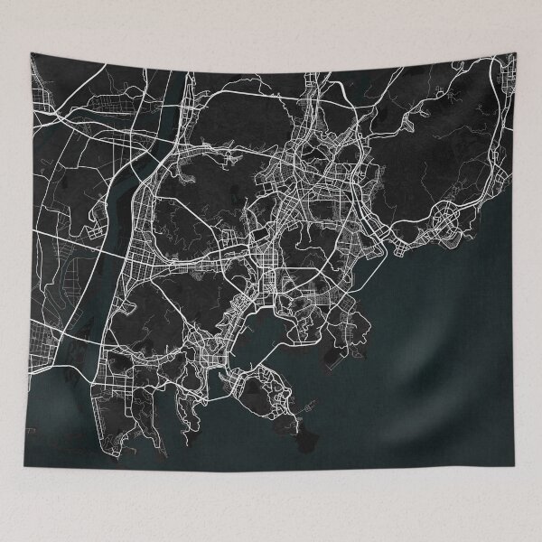 Item preview, Busan City Map of South Korea - Dark designed and sold by deMAP.