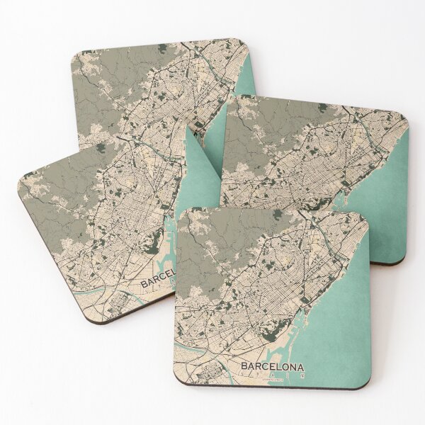 Item preview, Barcelona City Map of Spain - Vintage designed and sold by deMAP.