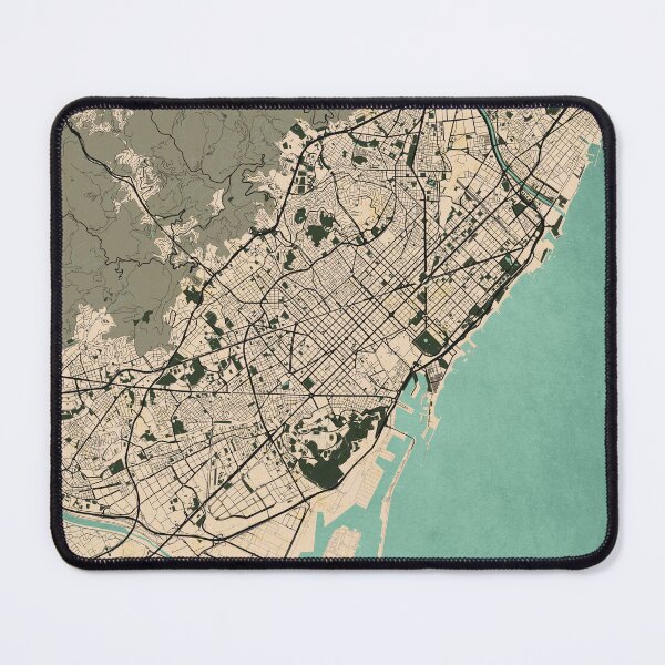 Item preview, Barcelona City Map of Spain - Vintage designed and sold by deMAP.