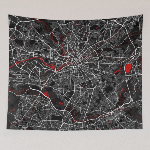Item preview, Manchester City Map of England - Oriental designed and sold by deMAP.