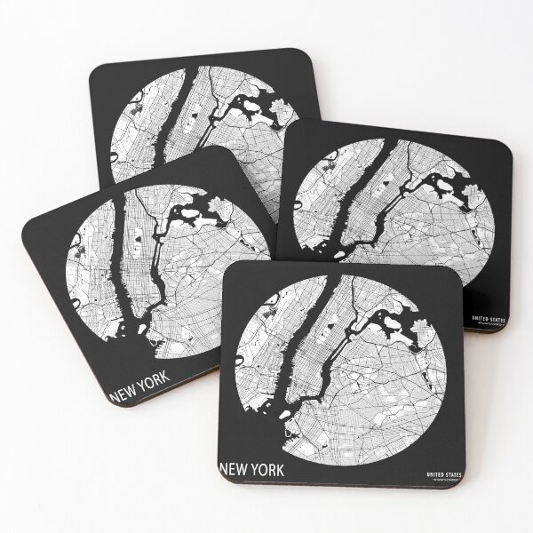 Item preview, New York City Map of the United States - Circle Dark designed and sold by deMAP.