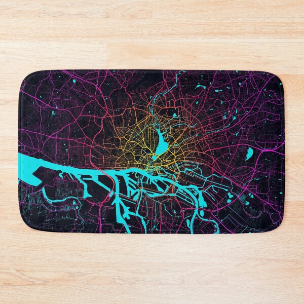 Item preview, Hamburg City Map of Germany - Neon designed and sold by deMAP.