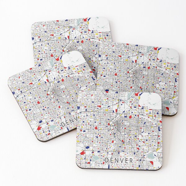 Item preview, Denver City Map of the United States - Mondrian designed and sold by deMAP.