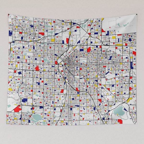 Item preview, Denver City Map of the United States - Mondrian designed and sold by deMAP.