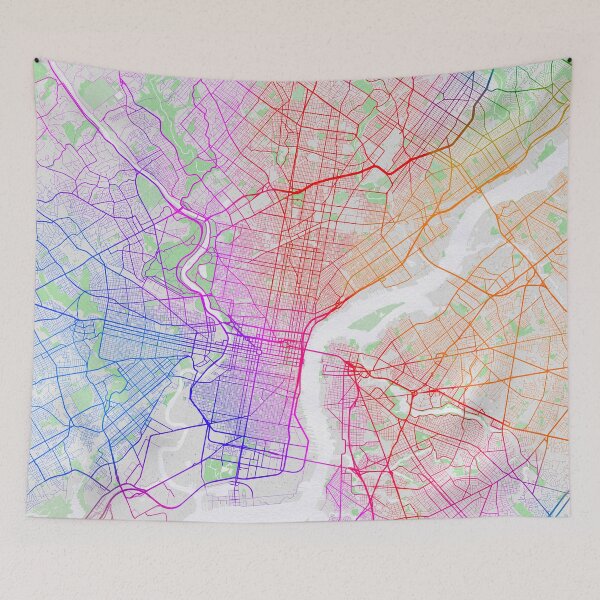Item preview, Philadelphia City Map of the United States - Colorful designed and sold by deMAP.