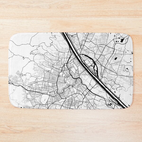 Item preview, Vienna City Map of Austria - Black Circle designed and sold by deMAP.