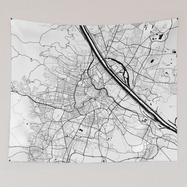 Item preview, Vienna City Map of Austria - Black Circle designed and sold by deMAP.