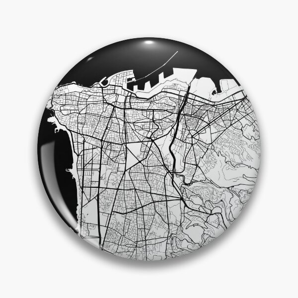 Item preview, Beirut City Map of Lebanon - Black Circle designed and sold by deMAP.