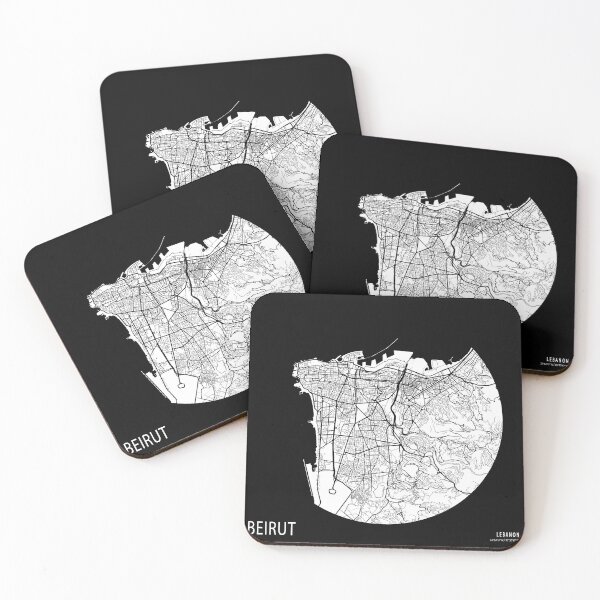 Item preview, Beirut City Map of Lebanon - Black Circle designed and sold by deMAP.