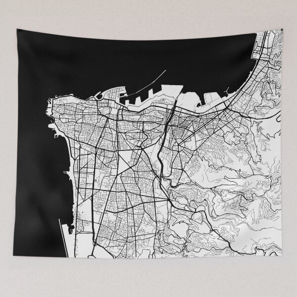 Item preview, Beirut City Map of Lebanon - Black Circle designed and sold by deMAP.