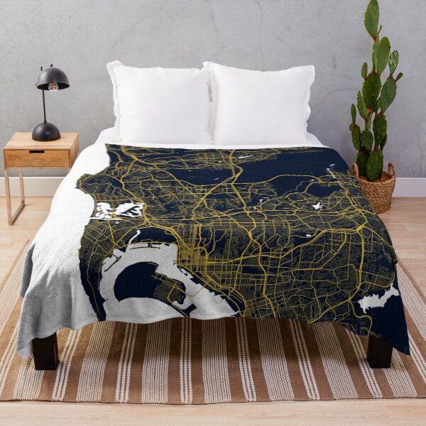 Item preview, San Diego City Map of the United States - Gold Art Deco designed and sold by deMAP.