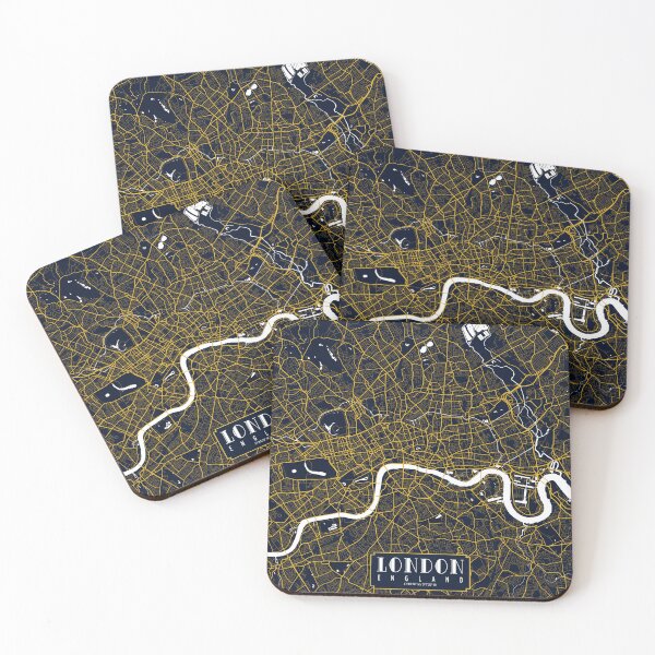 Item preview, London City Map of England - Gold Art Deco designed and sold by deMAP.