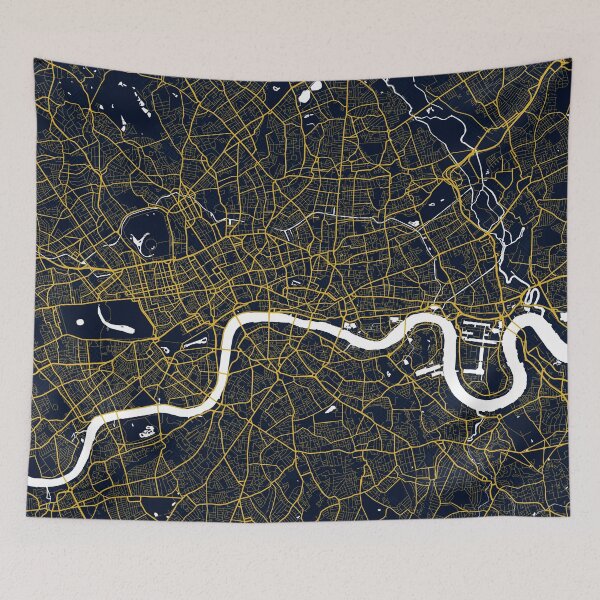 Item preview, London City Map of England - Gold Art Deco designed and sold by deMAP.