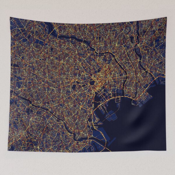 Item preview, Tokyo City Map of Japan - Night designed and sold by deMAP.