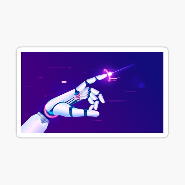 Item preview, edge ai or machine learning, artificial intelligence hand laser effect designed and sold by NiamLab.