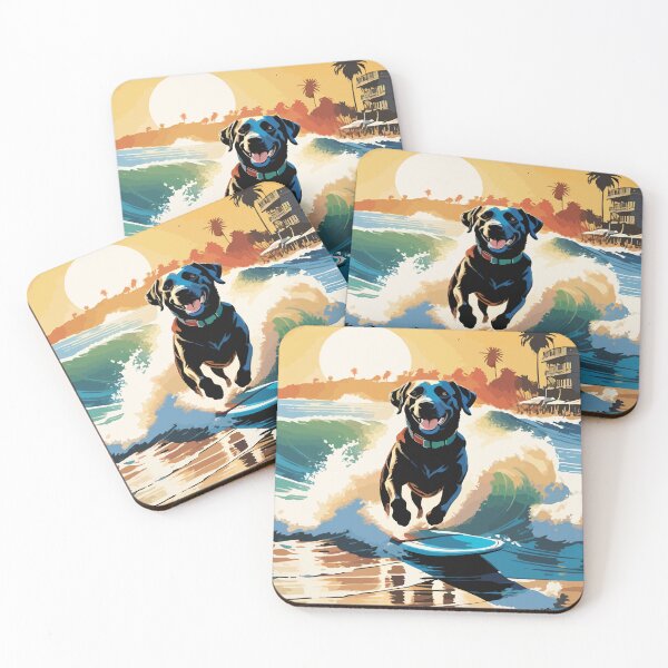 Item preview, Labrador shows off his surfing skills. designed and sold by Whose-sweat.