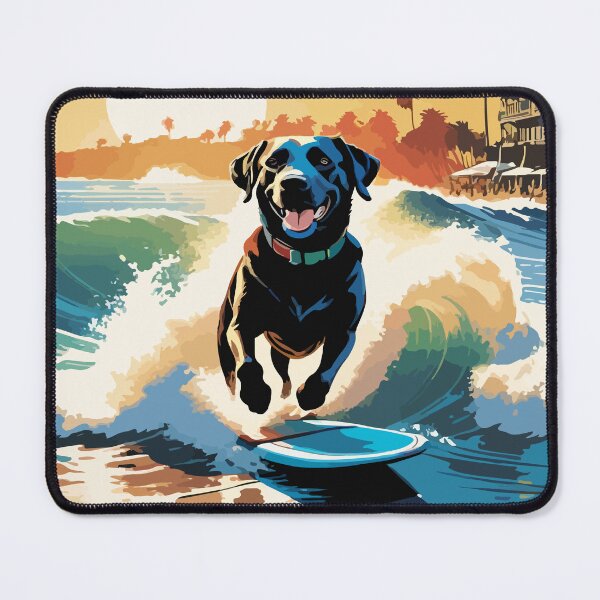 Item preview, Labrador shows off his surfing skills. designed and sold by Whose-sweat.