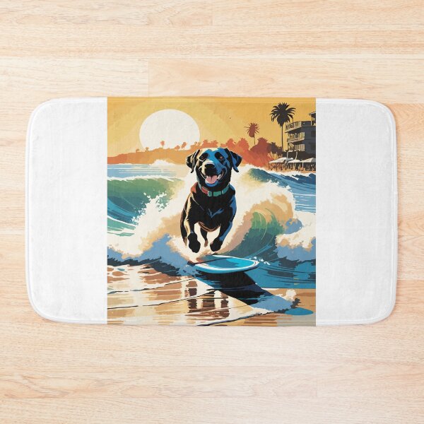 Item preview, Labrador shows off his surfing skills. designed and sold by Whose-sweat.
