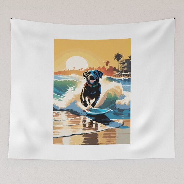 Item preview, Labrador shows off his surfing skills. designed and sold by Whose-sweat.