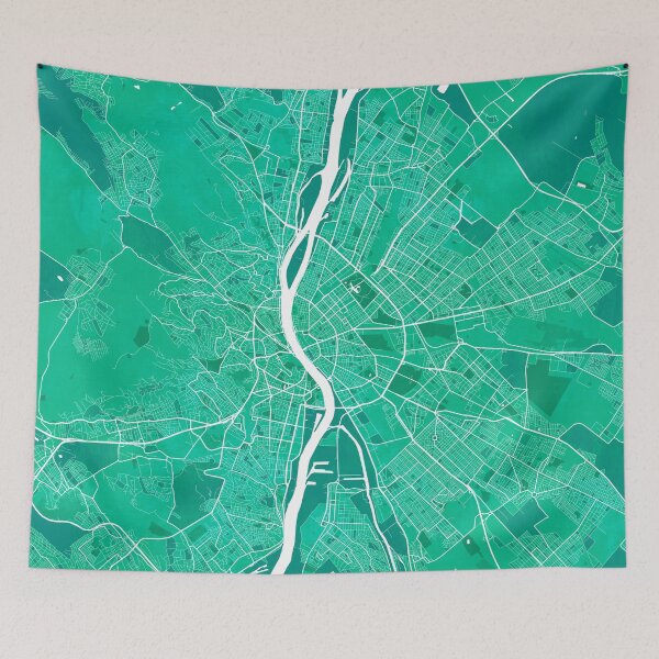 Item preview, Budapest City Map of Hungary - Watercolor designed and sold by deMAP.