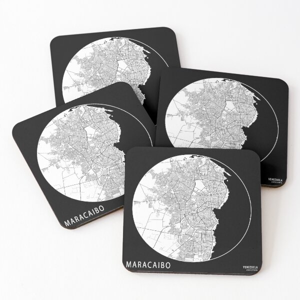 Item preview, Maracaibo City Map of Venezuela - Circle Black designed and sold by deMAP.