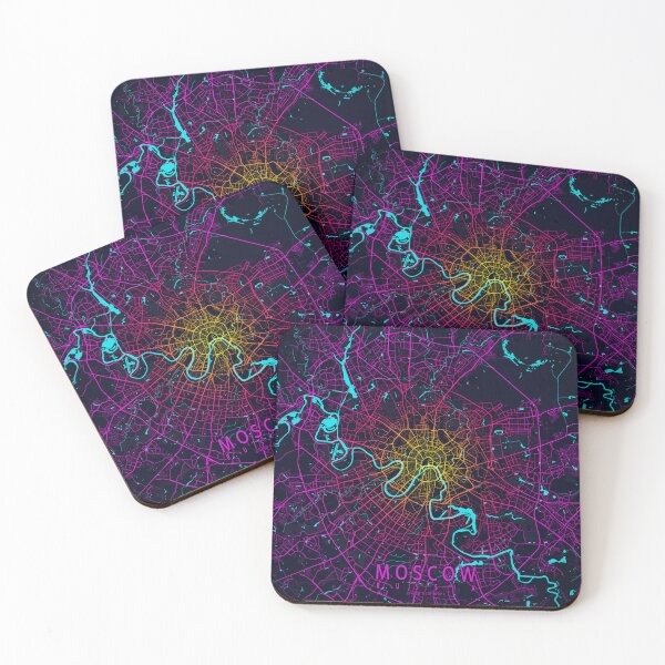 Item preview, Moscow City Map of Russia - Neon designed and sold by deMAP.