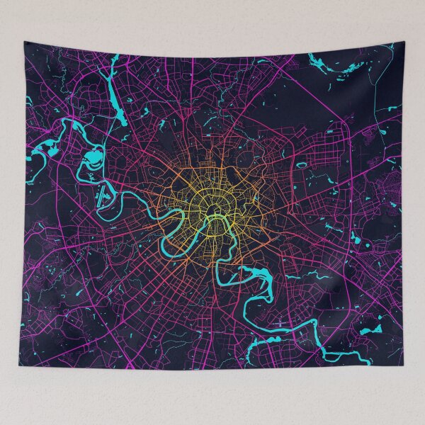 Item preview, Moscow City Map of Russia - Neon designed and sold by deMAP.