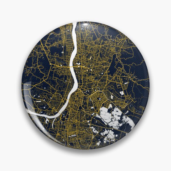 Item preview, Kolkata City Map of India - Gold Art Deco designed and sold by deMAP.