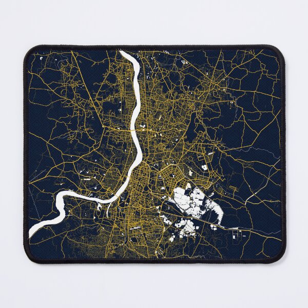 Item preview, Kolkata City Map of India - Gold Art Deco designed and sold by deMAP.