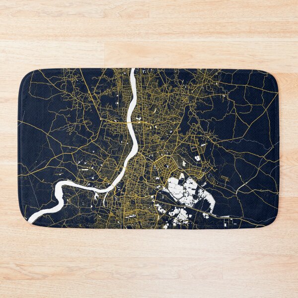 Item preview, Kolkata City Map of India - Gold Art Deco designed and sold by deMAP.