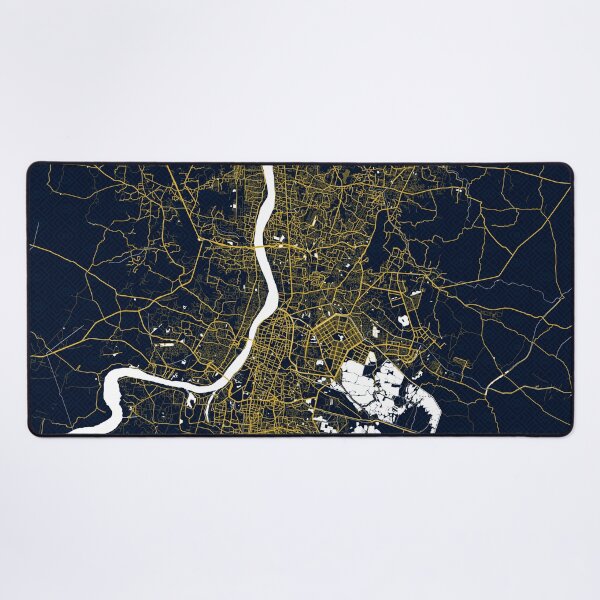Item preview, Kolkata City Map of India - Gold Art Deco designed and sold by deMAP.