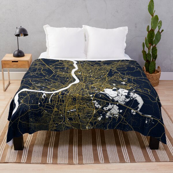 Item preview, Kolkata City Map of India - Gold Art Deco designed and sold by deMAP.