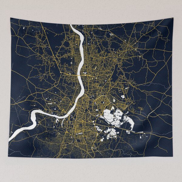 Item preview, Kolkata City Map of India - Gold Art Deco designed and sold by deMAP.