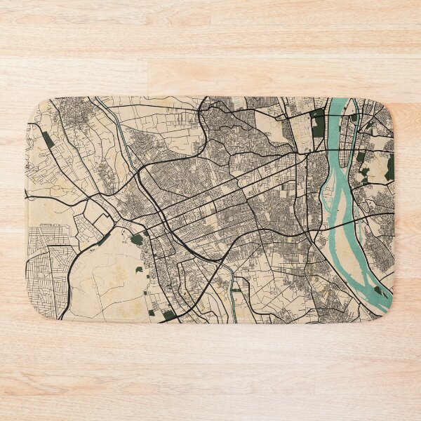 Artikelvorschau, Gizeh Stadtplan von Ägypten - Vintage entworfen und verkauft von deMAP.