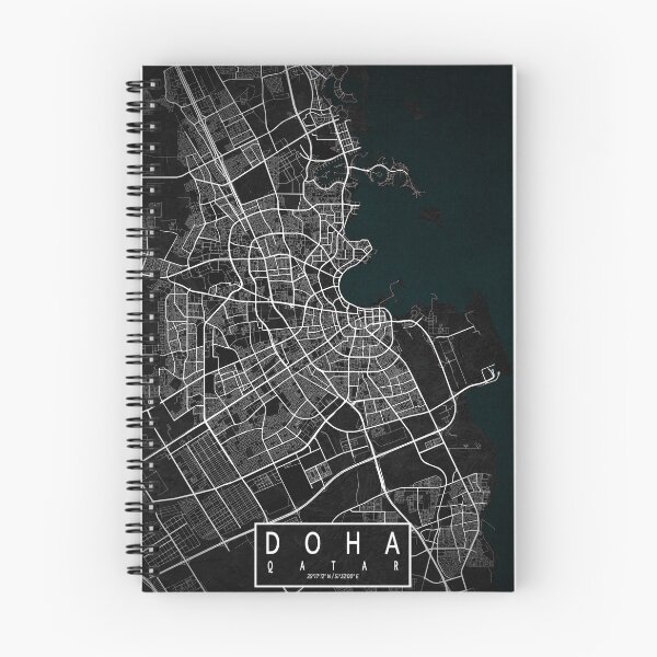 Item preview, Doha City Map of Qatar - Dark designed and sold by deMAP.