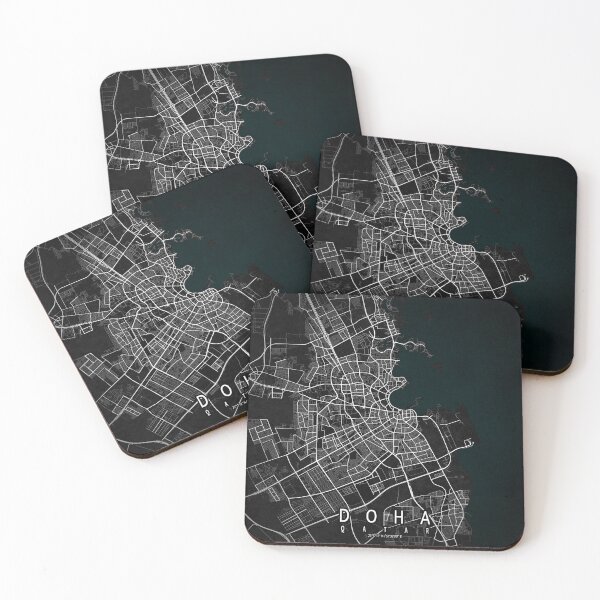 Item preview, Doha City Map of Qatar - Dark designed and sold by deMAP.