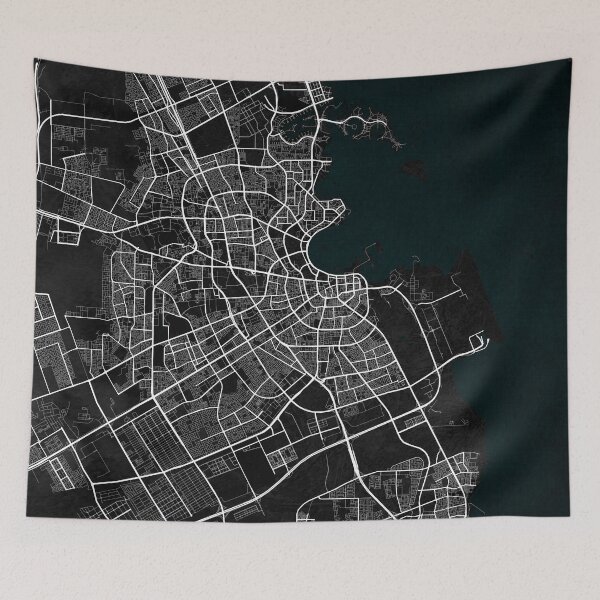 Item preview, Doha City Map of Qatar - Dark designed and sold by deMAP.