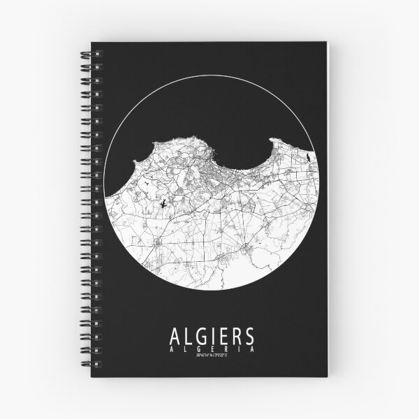 Item preview, Mapa de la ciudad de Argel de Argelia - Círculo negro designed and sold by deMAP.