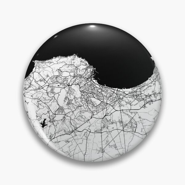 Item preview, Algiers City Map of Algeria - Black Circle designed and sold by deMAP.